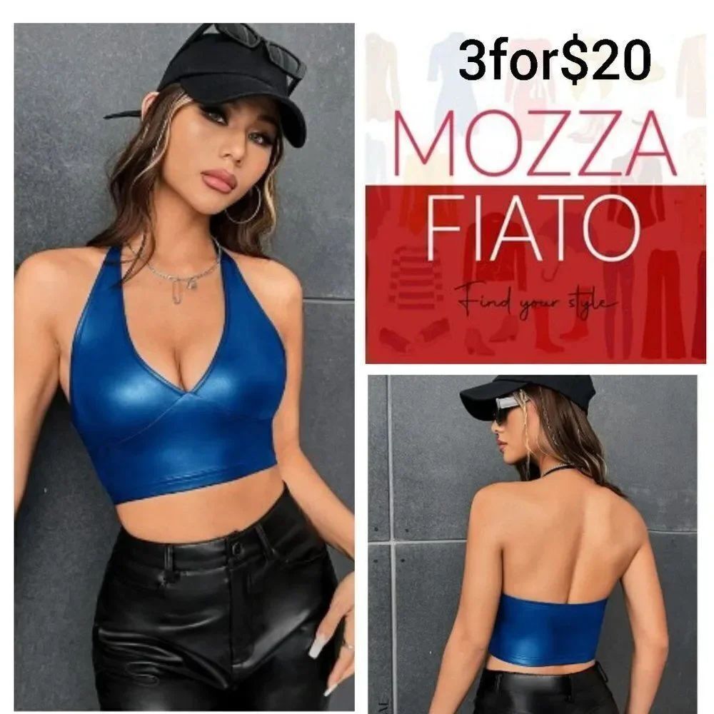 3for$20 NWT SHEIN BAE Backless Crop Halter Top